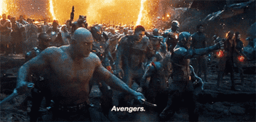 Captain America saying &quot;Avengers assemble&quot;