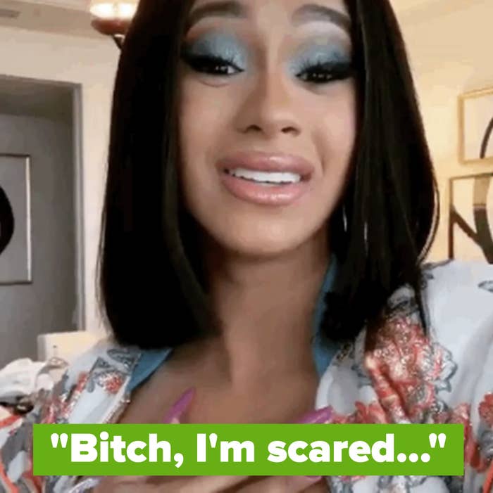 Cardi B on Instagram story: &quot;Bitch, I&#x27;m scared...&quot;