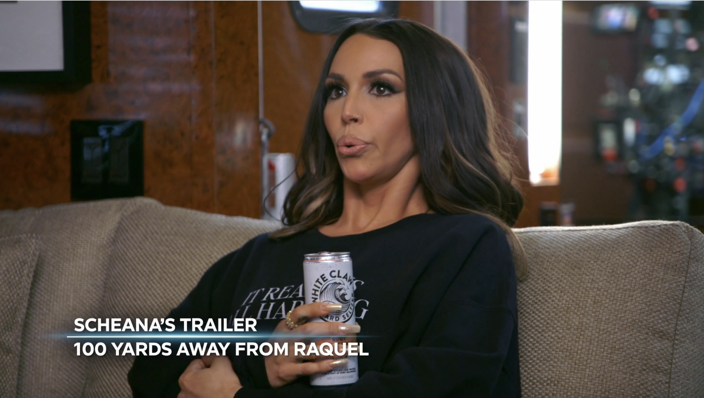 Screencap of Scheana in her trailer