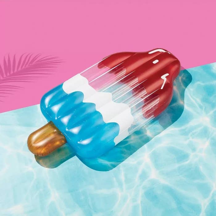 The popsicle floater in a pool