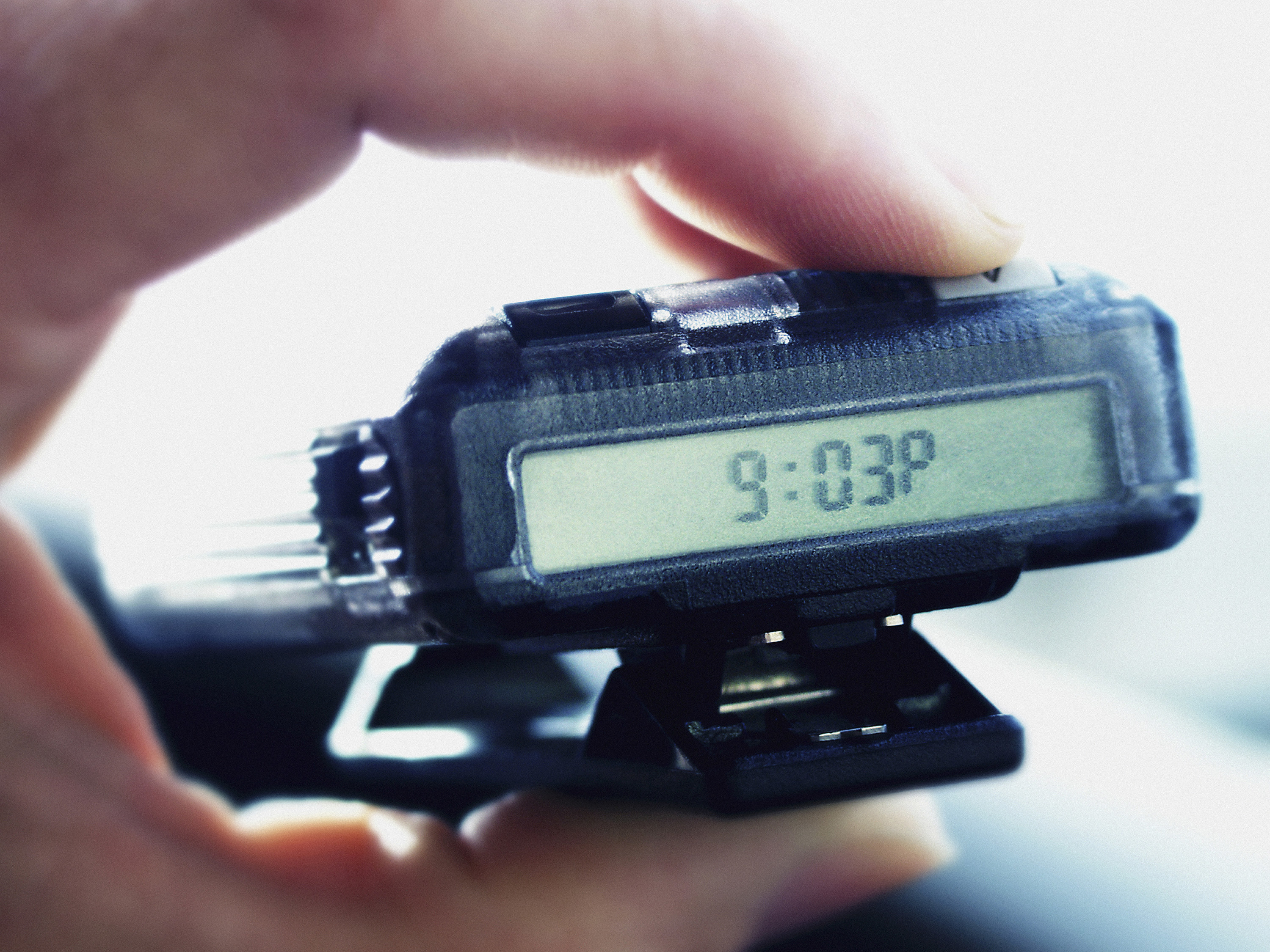 time shown on a pager