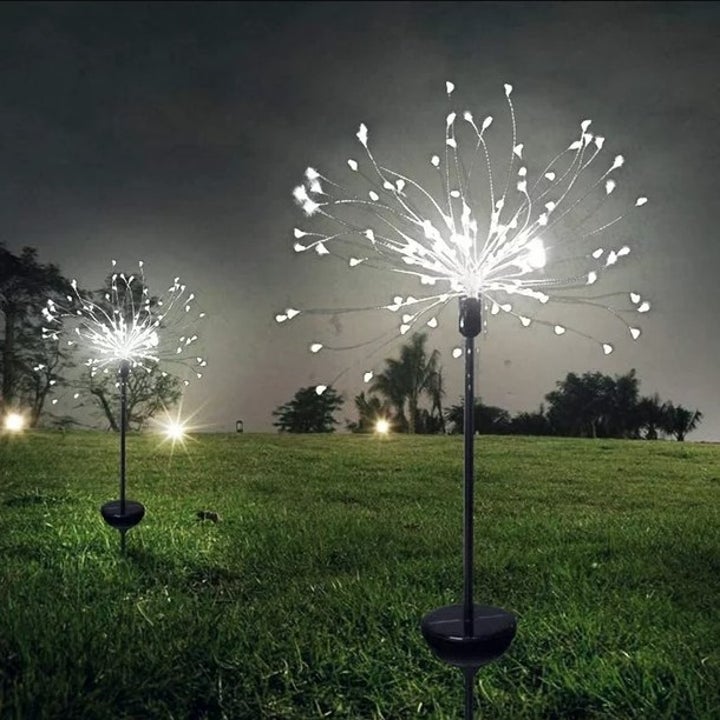 The white solar firework lights