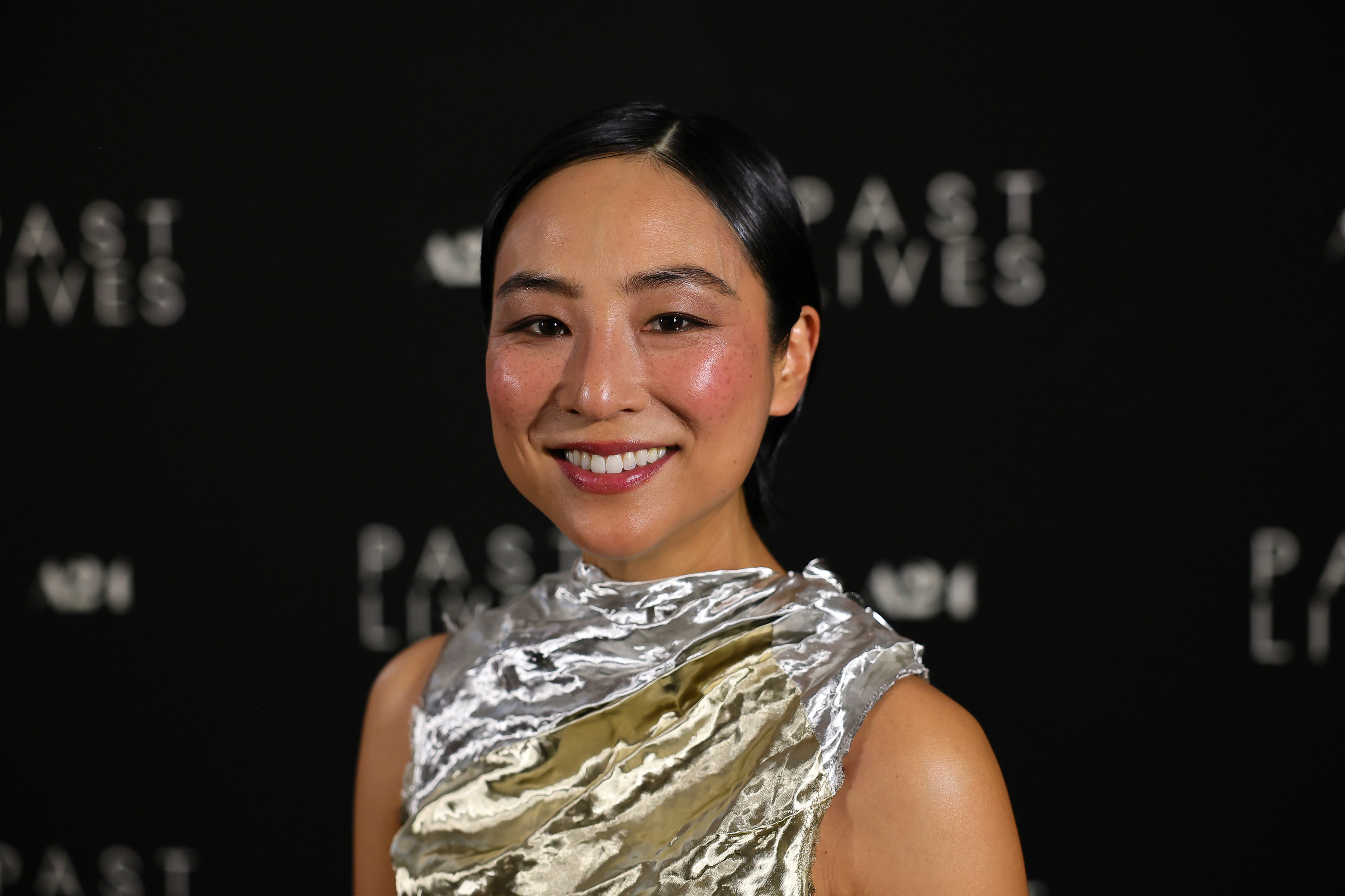 Greta Lee attends the "Past Lives" New York Screening at The Metrograph on May 31, 2023 in New York City