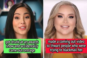 Anna Akana got drunk at an awards shoe and accidentally came out on stage, and Nikkie Tutorials made a coming out video to thwart people who were trying to blackmail her