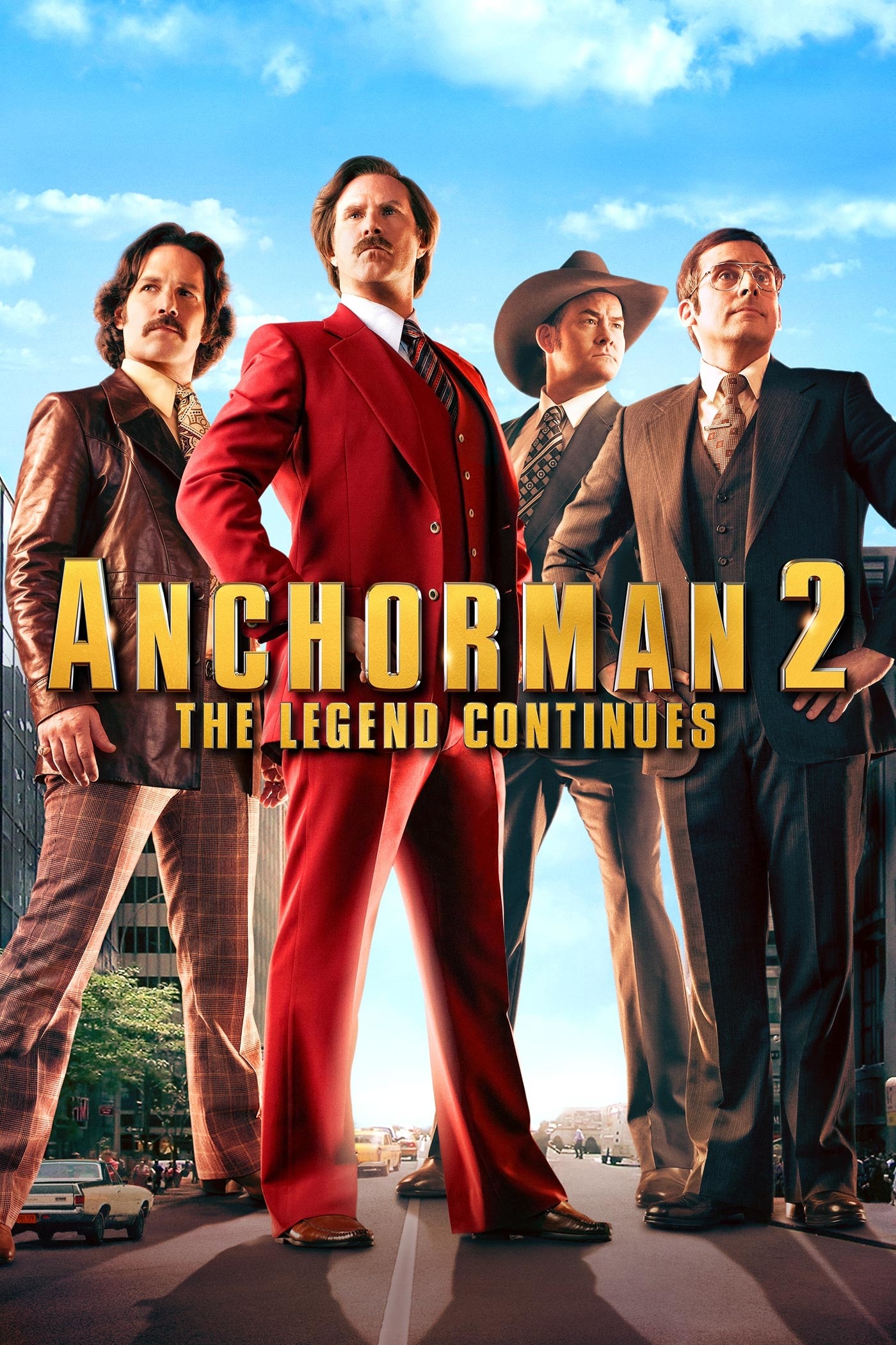 Movie poster for Anchorman 2: The Legend Continues