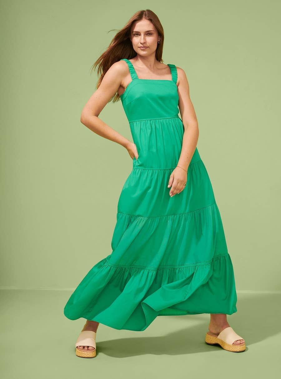 witchery green maxi dress Witchery Satin Slip Dress in Army Green