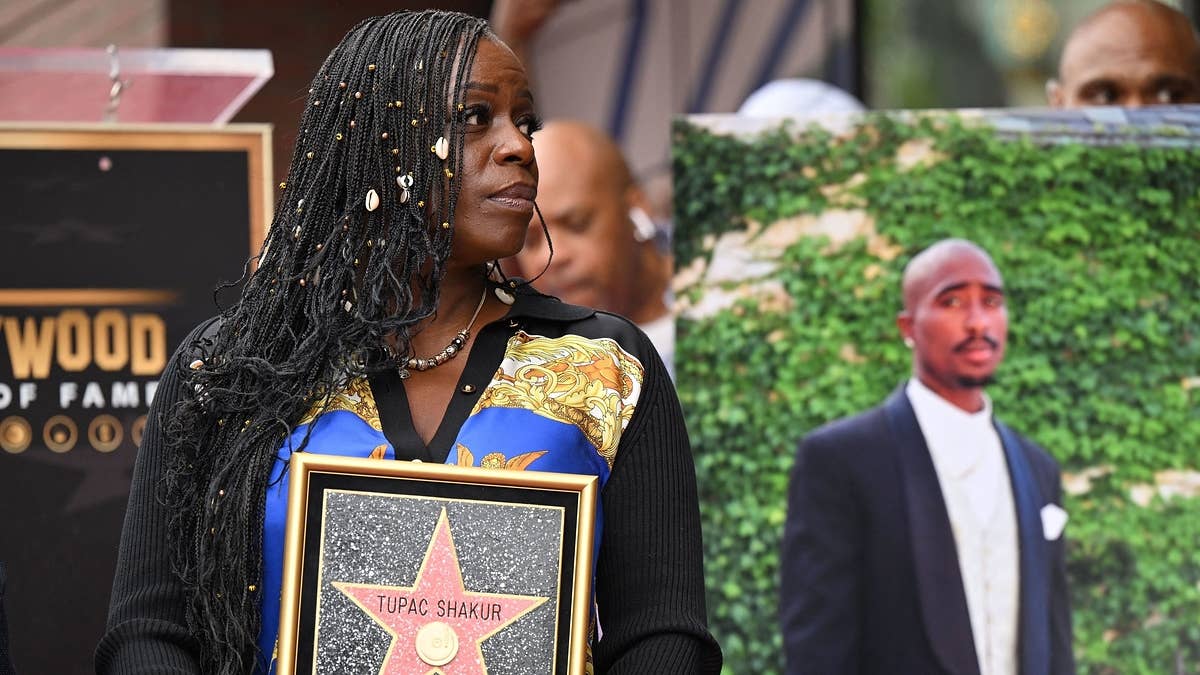 Sekyiwa Shakur gave an emotional tribute as she accepted the honor on her brother's behalf.