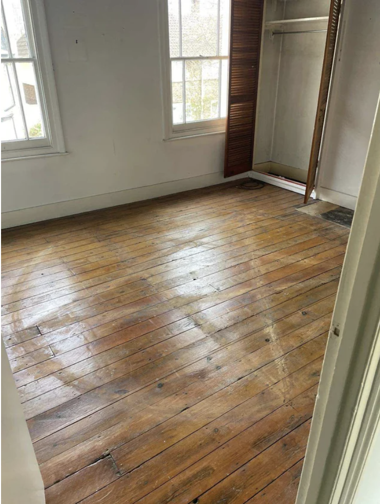 pentagram carved into wood floor