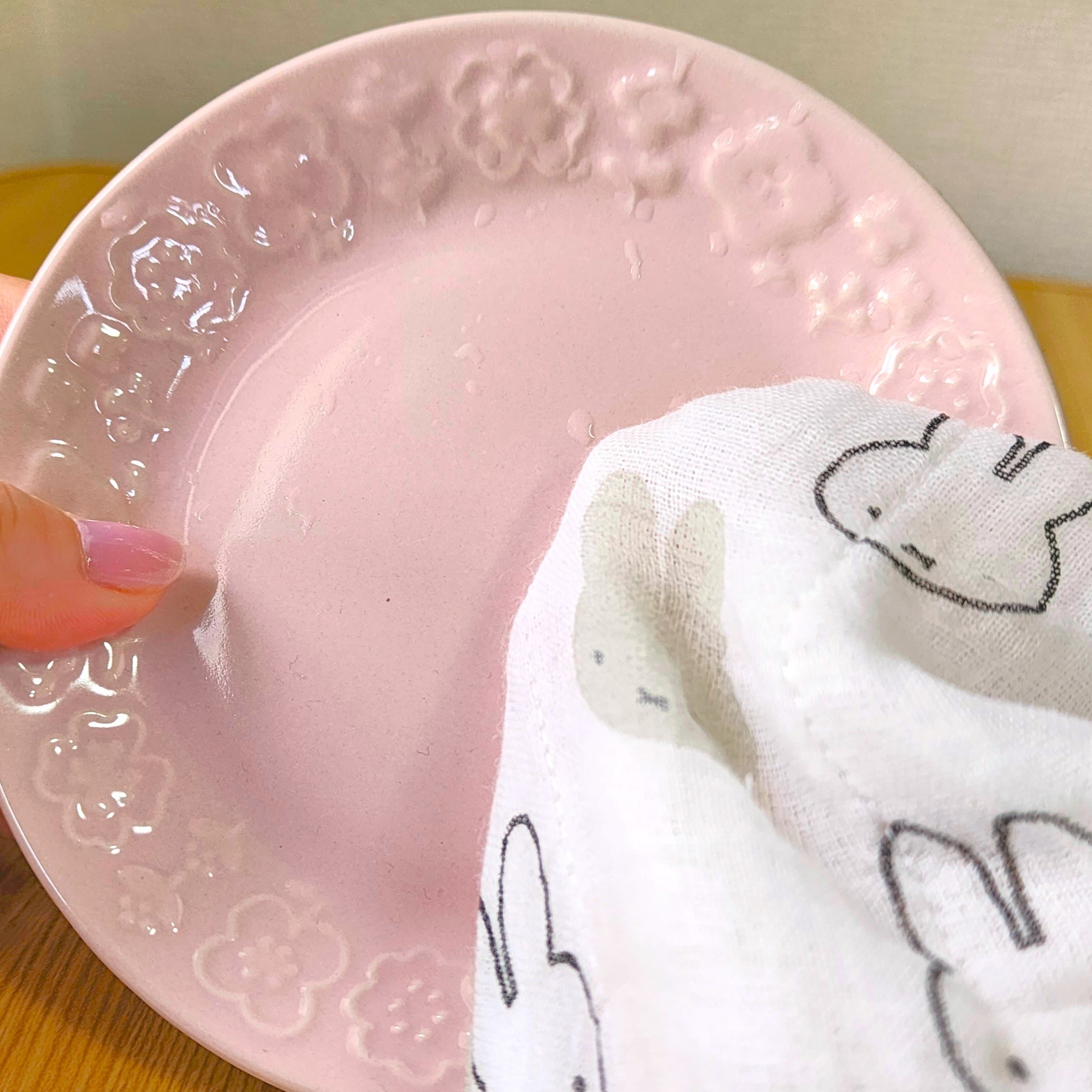 ニトリのおすすめキッチングッズ「ミッフィーのかや織りふきん（3枚セット）」