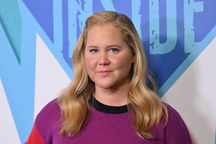A close-up of Amy Schumer on the red carpet