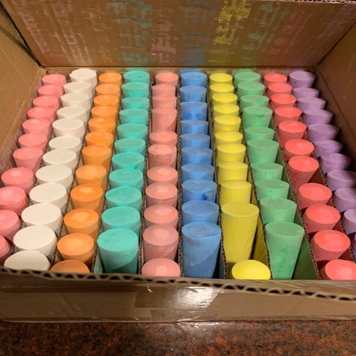 Inside a box of chalk