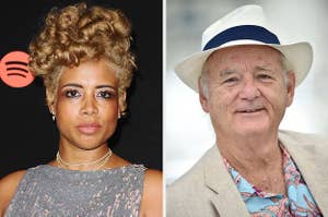 Kelis poses for a photo vs Bill Murray smiles for a photo
