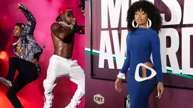 tory lanez and dababy seen performing, megan seen on red carpet