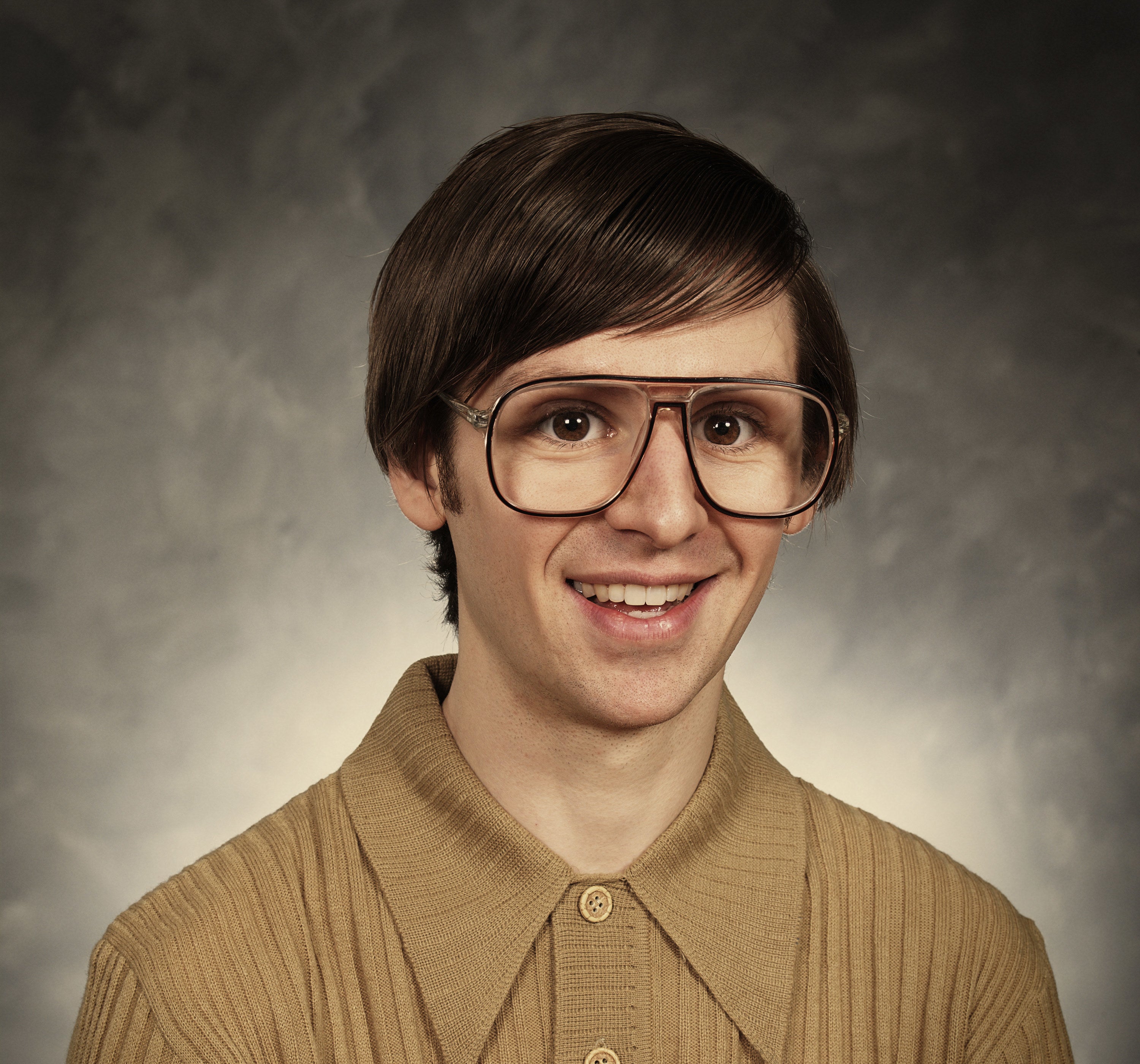 yearbook picture with retro glasses