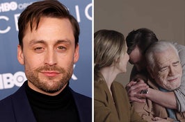 Brian Cox and Emily Blunt were participating in Variety's Actors on Actors series when Brian's Succession costar Kieran Culkin crashed the set.