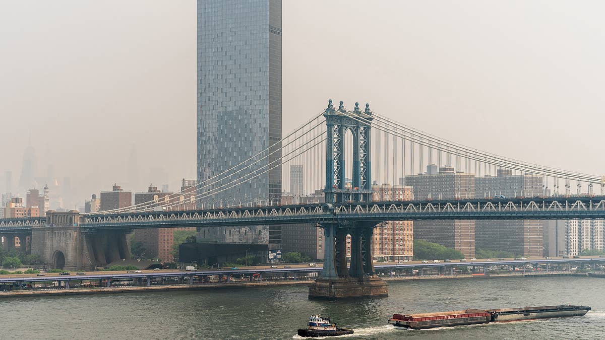 The mysterious insects arrive as the air quality in New York gets worse once again due to Canadian wildfires.