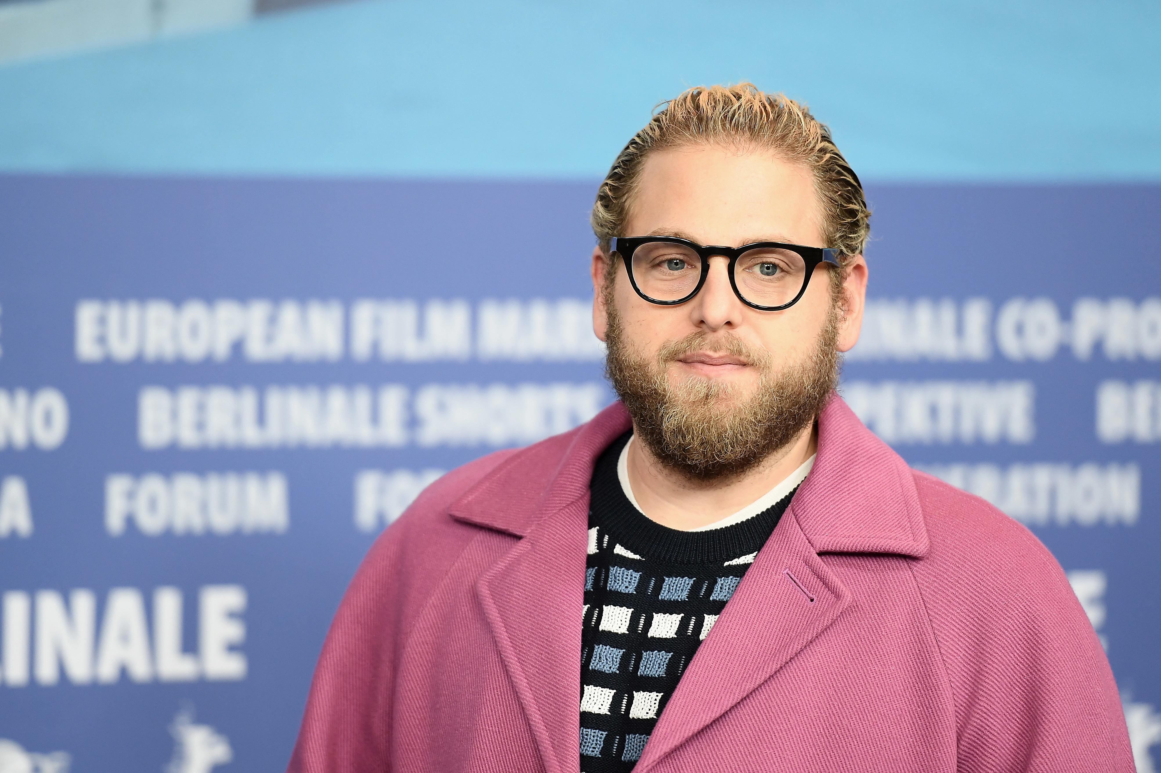 Close-up of Jonah at a press event