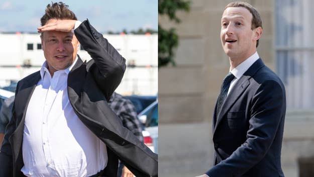 elon musk and mark zuckerberg are pictured outdoors