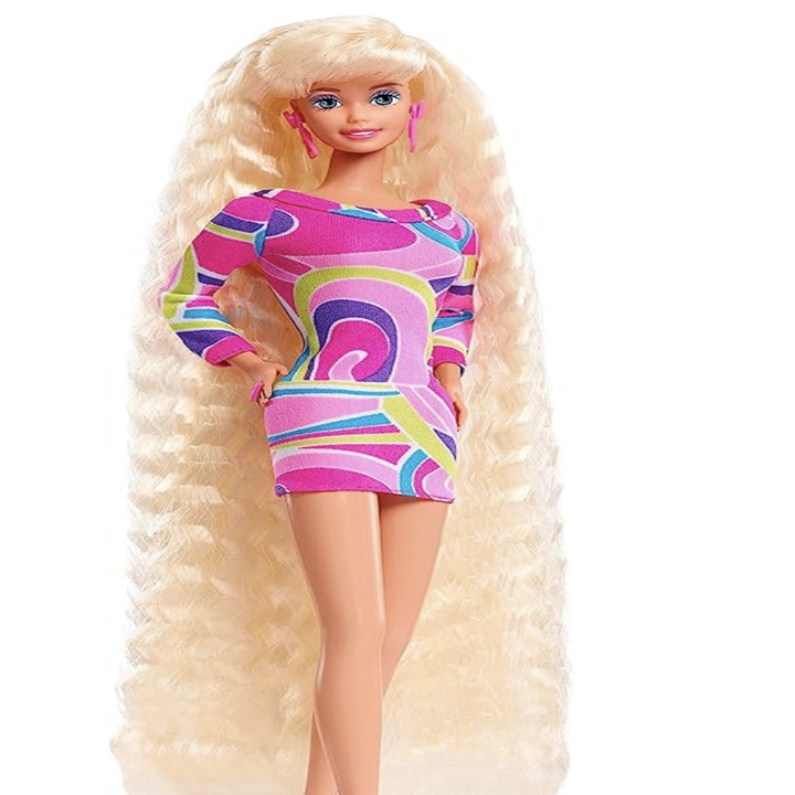 Closeup of a Barbie doll
