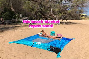 beach blanket repels sand