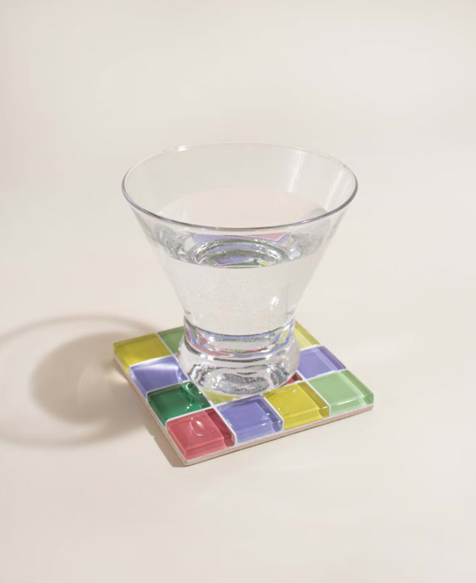 glass tile coaster