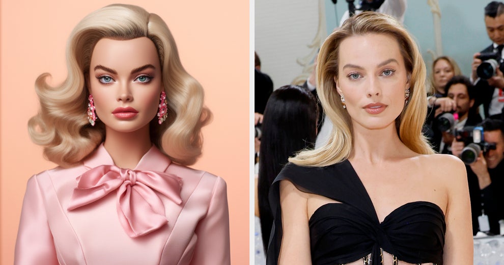 Margot Robbie, Ryan Gosling, And The Barbie Cast As Dolls