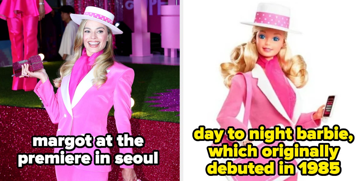 Margot Robbie Barbie Red Carpet Looks Vs. Dolls