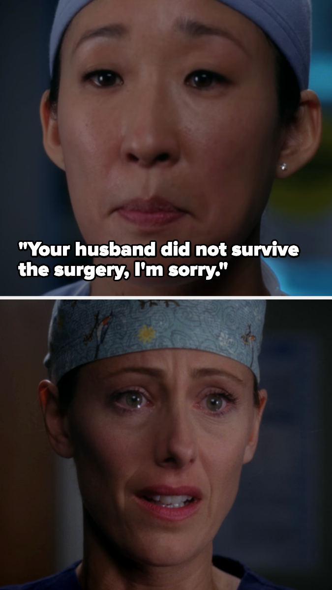 Christina telling Teddy that her husband died during surgery