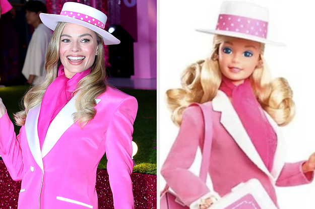 Margot Robbie Has Been Paying Tribute To Barbie On The Red Carpet, So Here Are Side-By-Sides Of Margot Vs. The Dolls