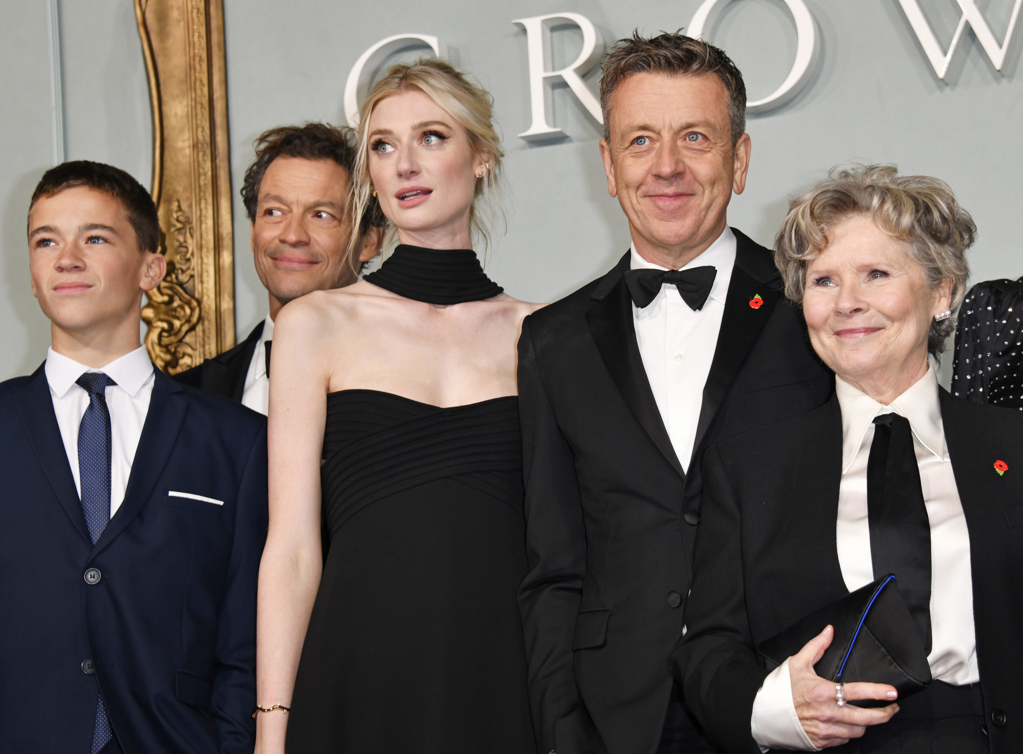 Dominic West, Elizabeth Debicki, Jonathan Pryce, and Imelda Staunton