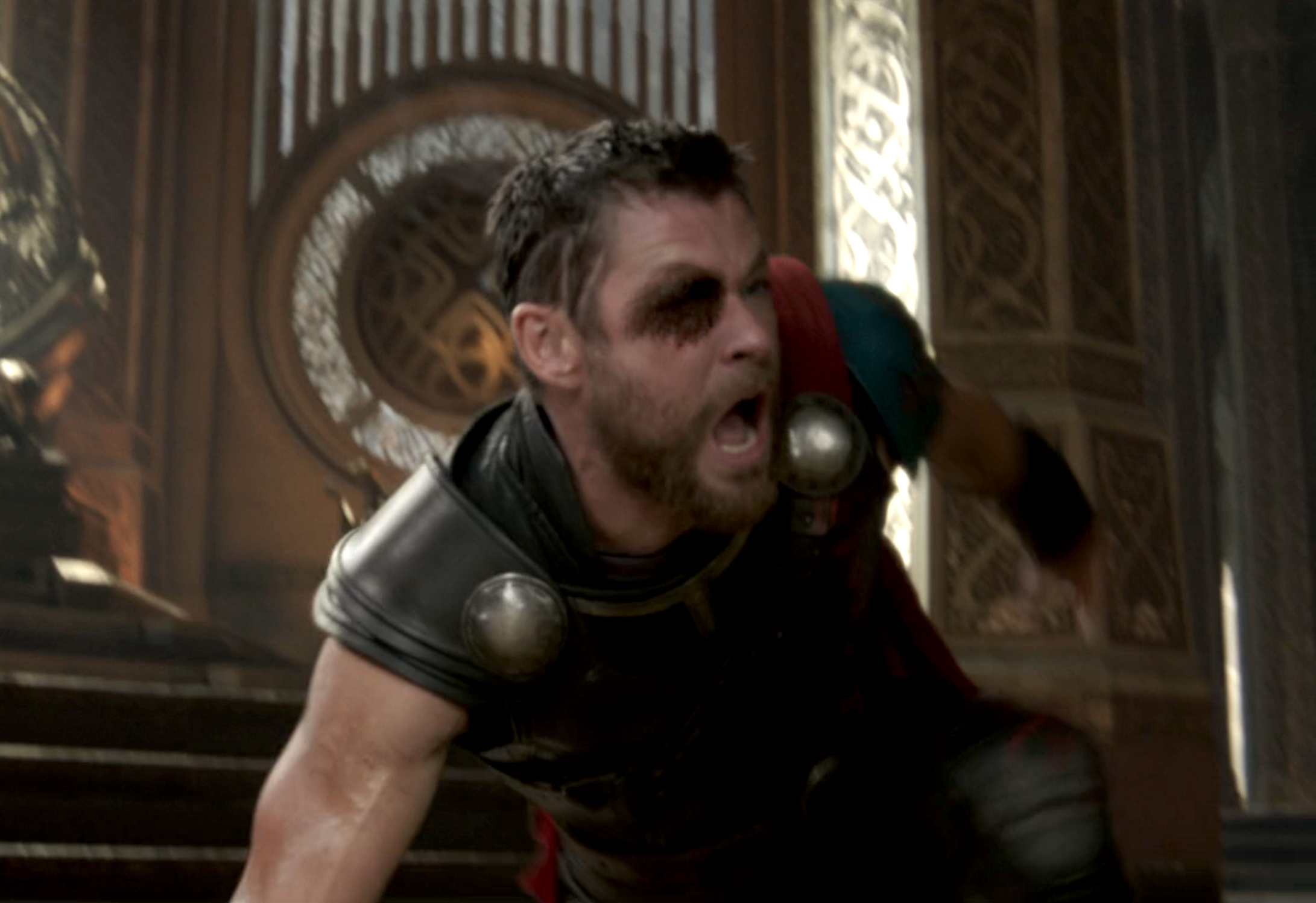 Thor screaming after he lost his eye