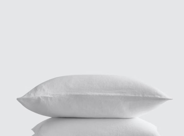 pillow cases on pillows