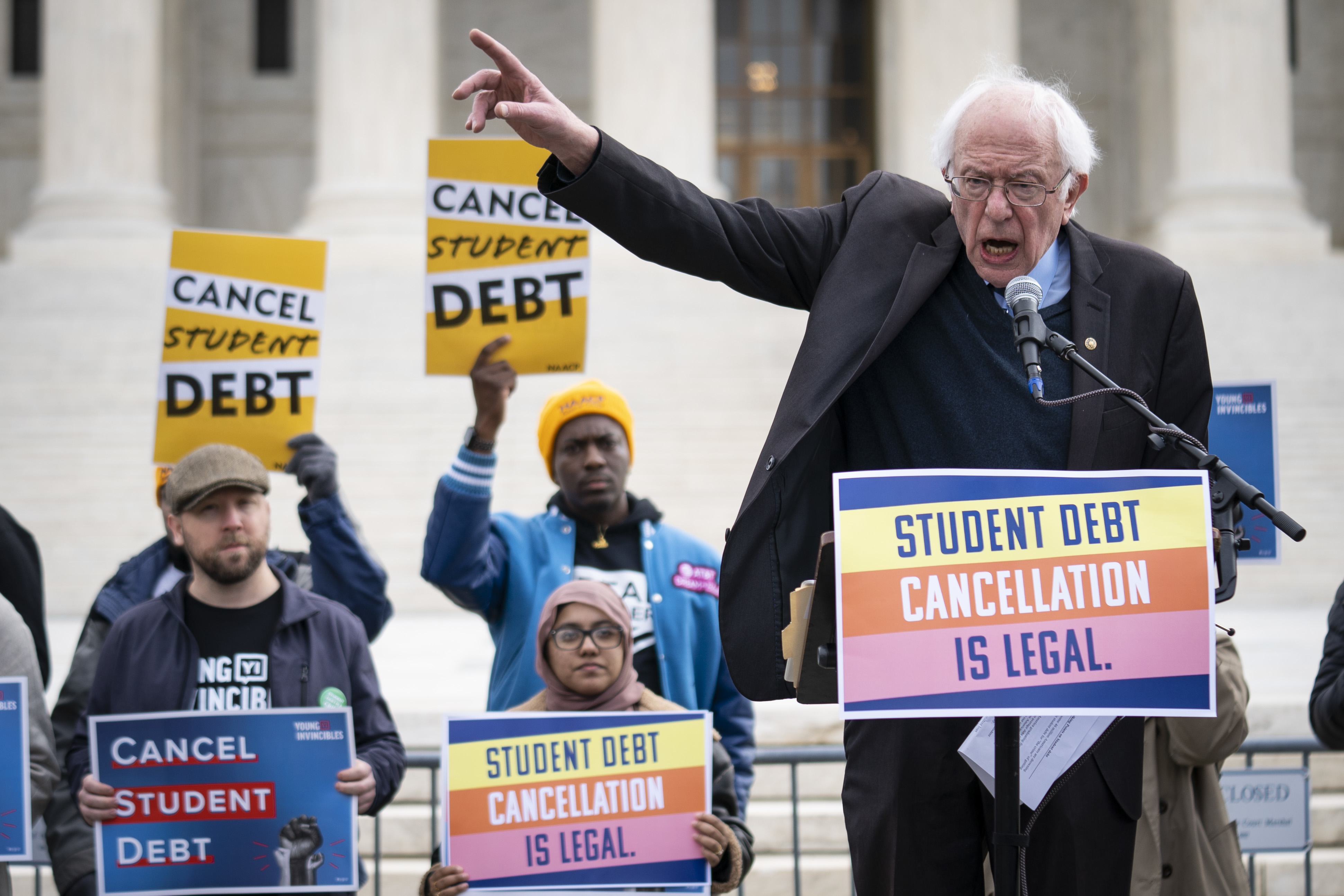 Bernie Sanders speaking about student debt
