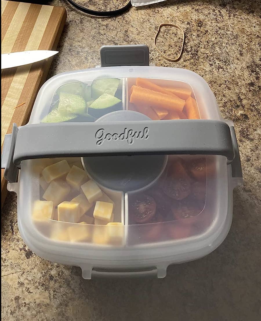 Goodful Stackable Lunch Box Container, Bento Style Food Storage with  Removeable