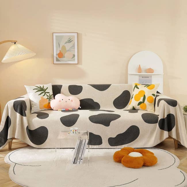 cow pattern sofa blanket cover
