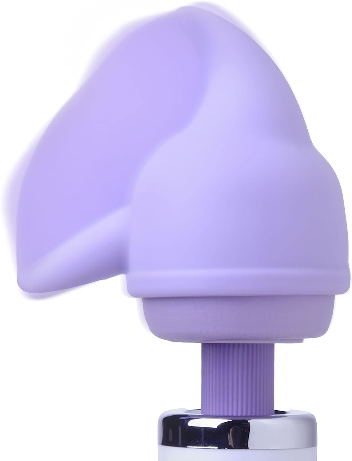 Purple fluttering wand attachment on wand head