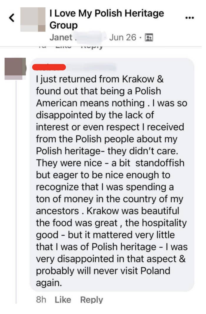 man upset that people in krakow weren&#x27;t excited that he had ancestors from there