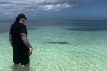 undertaker stares at shark
