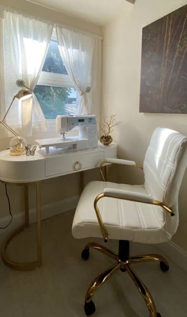 reviewer image of chair used in sewing room