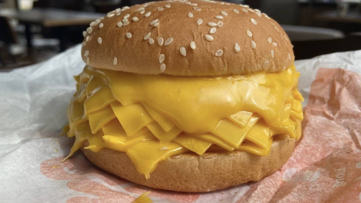 The cheese-only cheeseburger is popular amongst young Thai people.