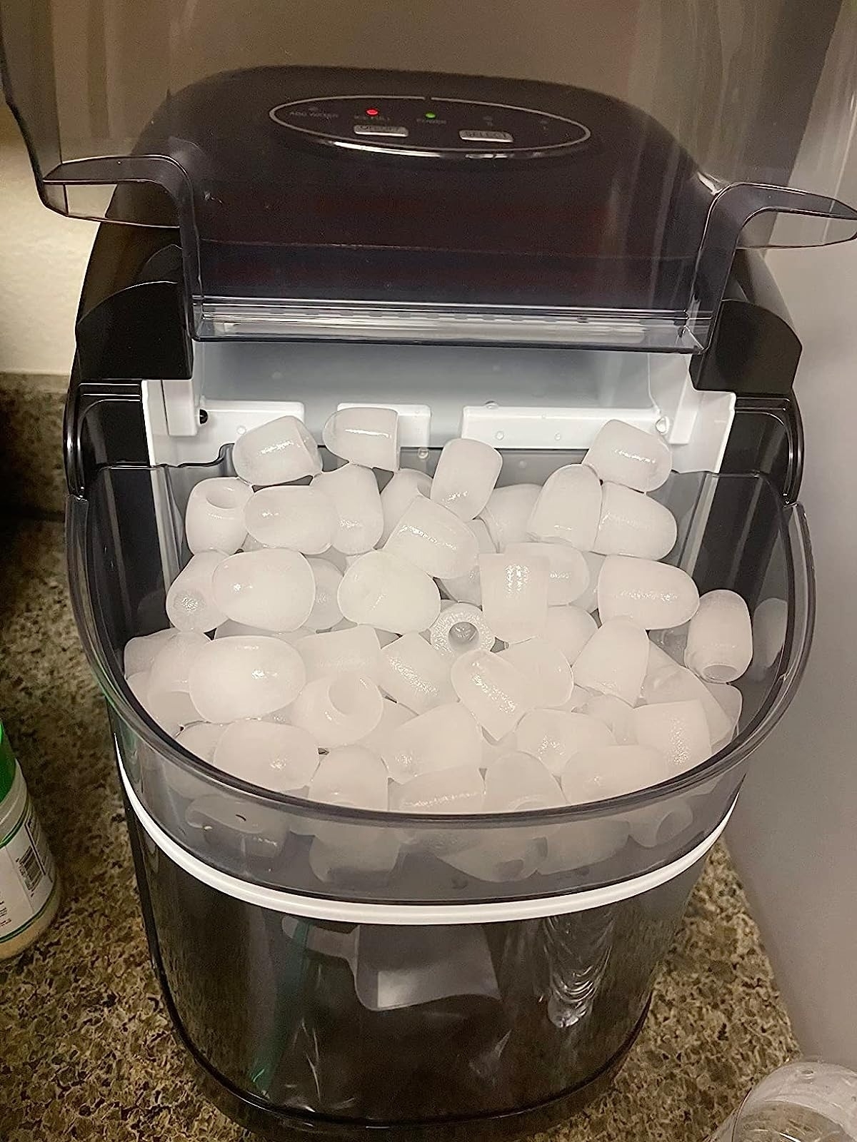 reviewer image of an ice maker full of ice