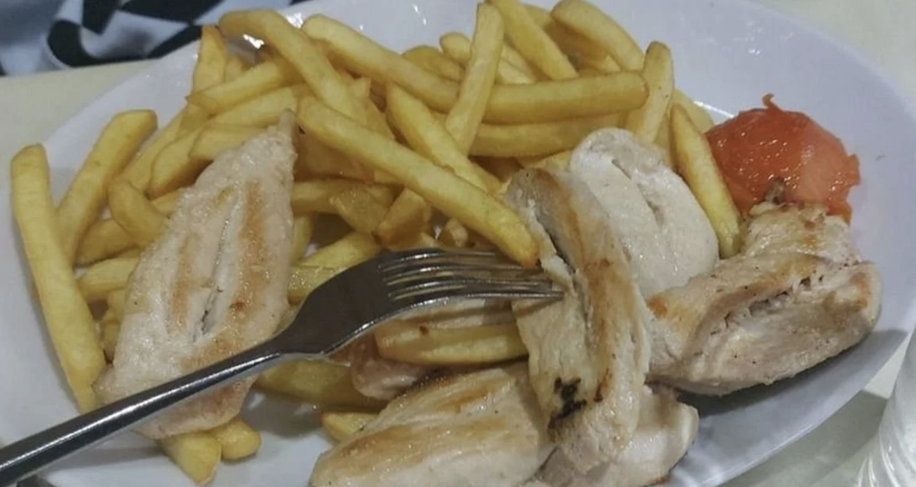 Chicken and fries