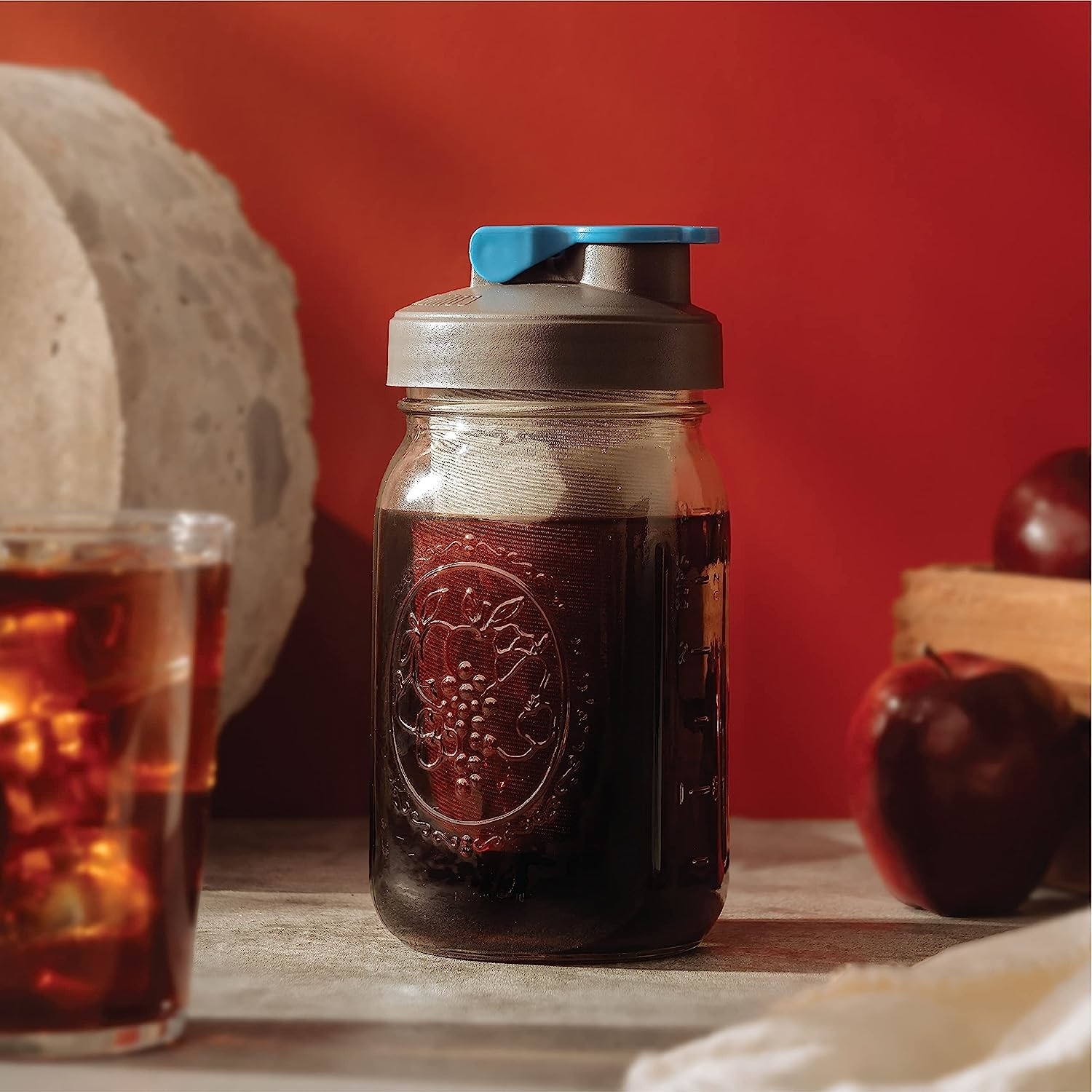The jar with a pouring cap