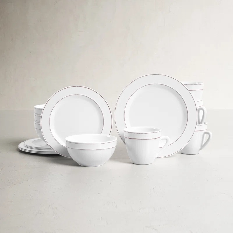 the white dinnerware set