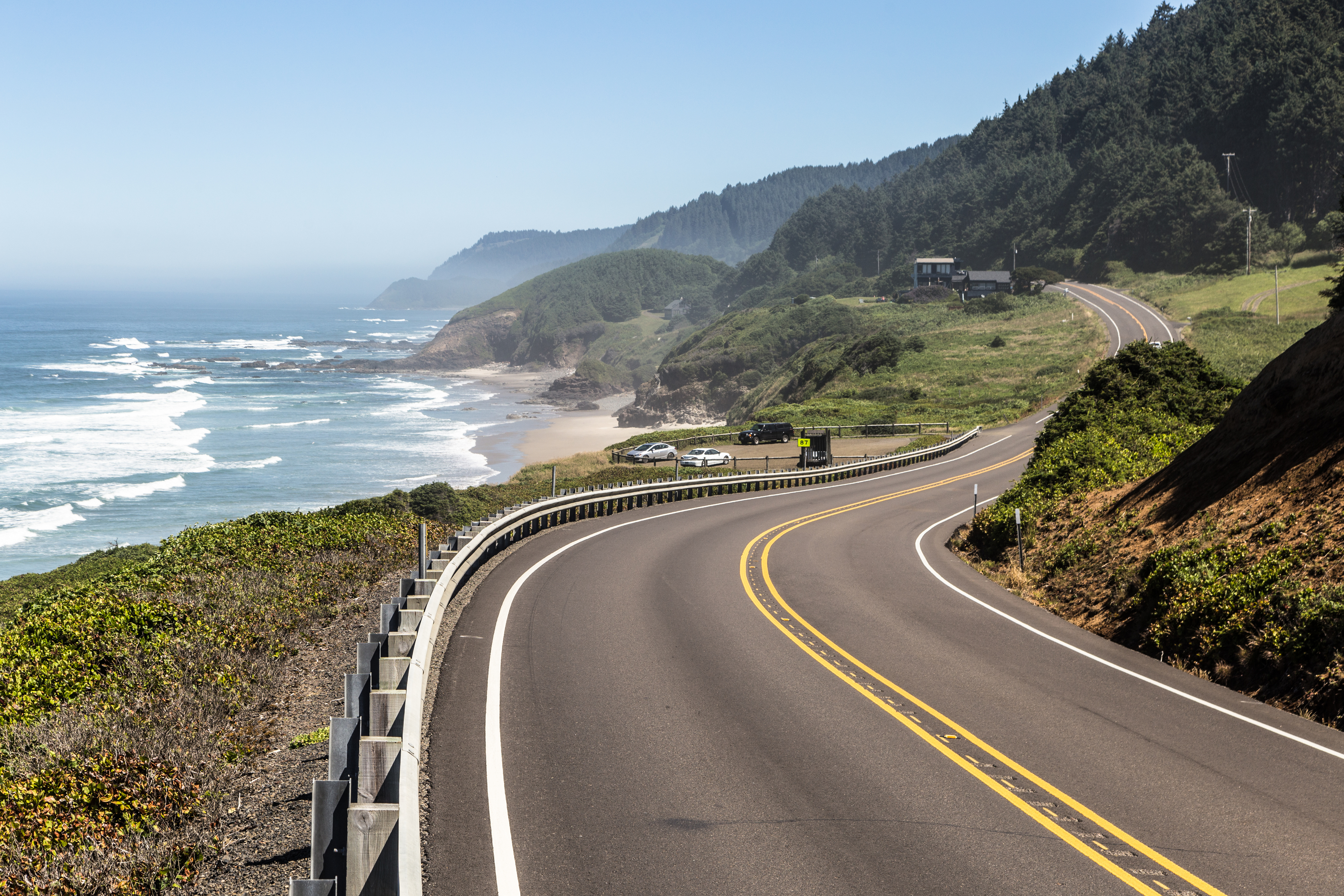 a view of an empty highway 101