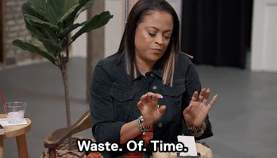 woman saying, waste of time