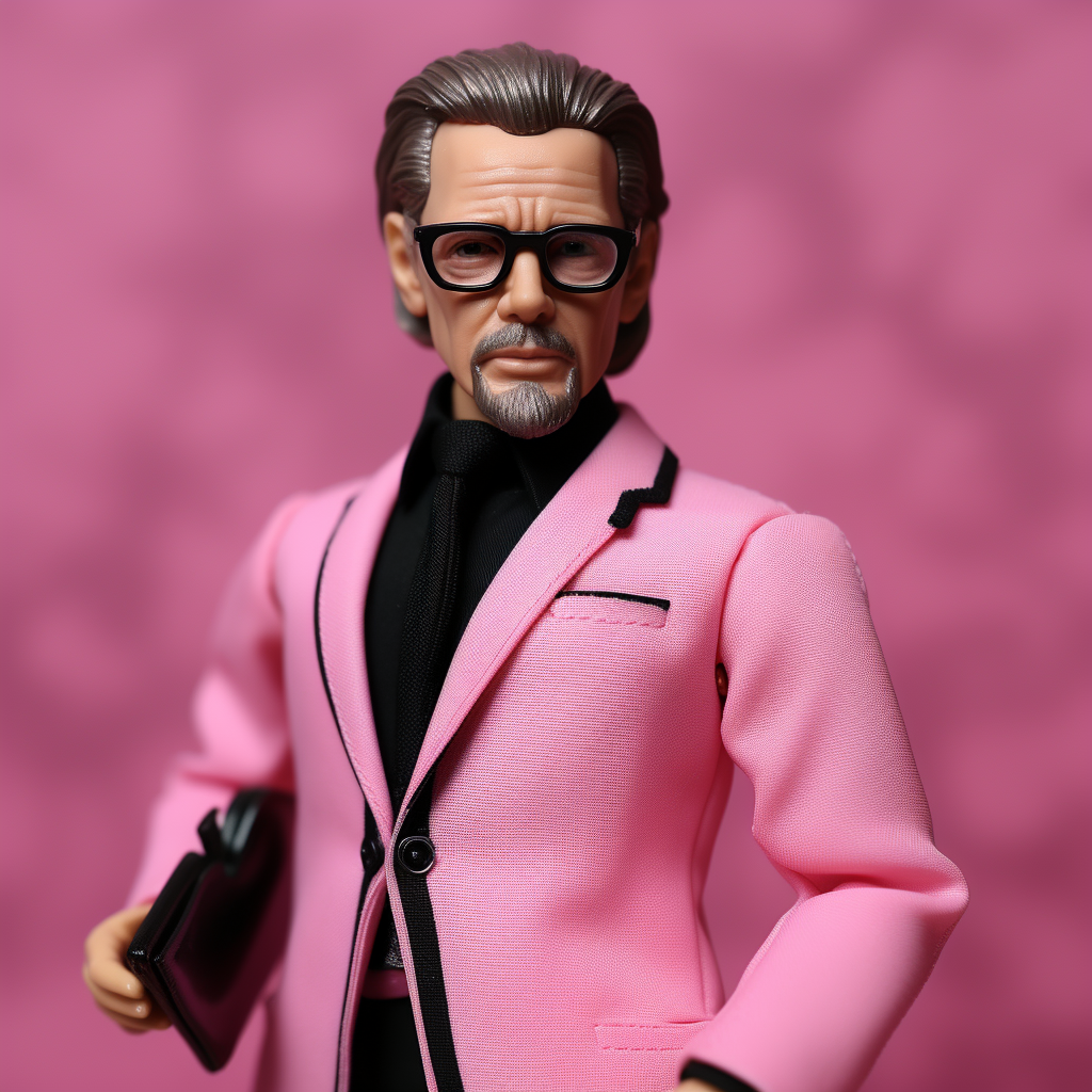 photo of the celebrity in doll-form