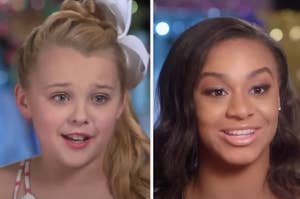 On the left is Jojo Siwa and on the right is Nia Soux