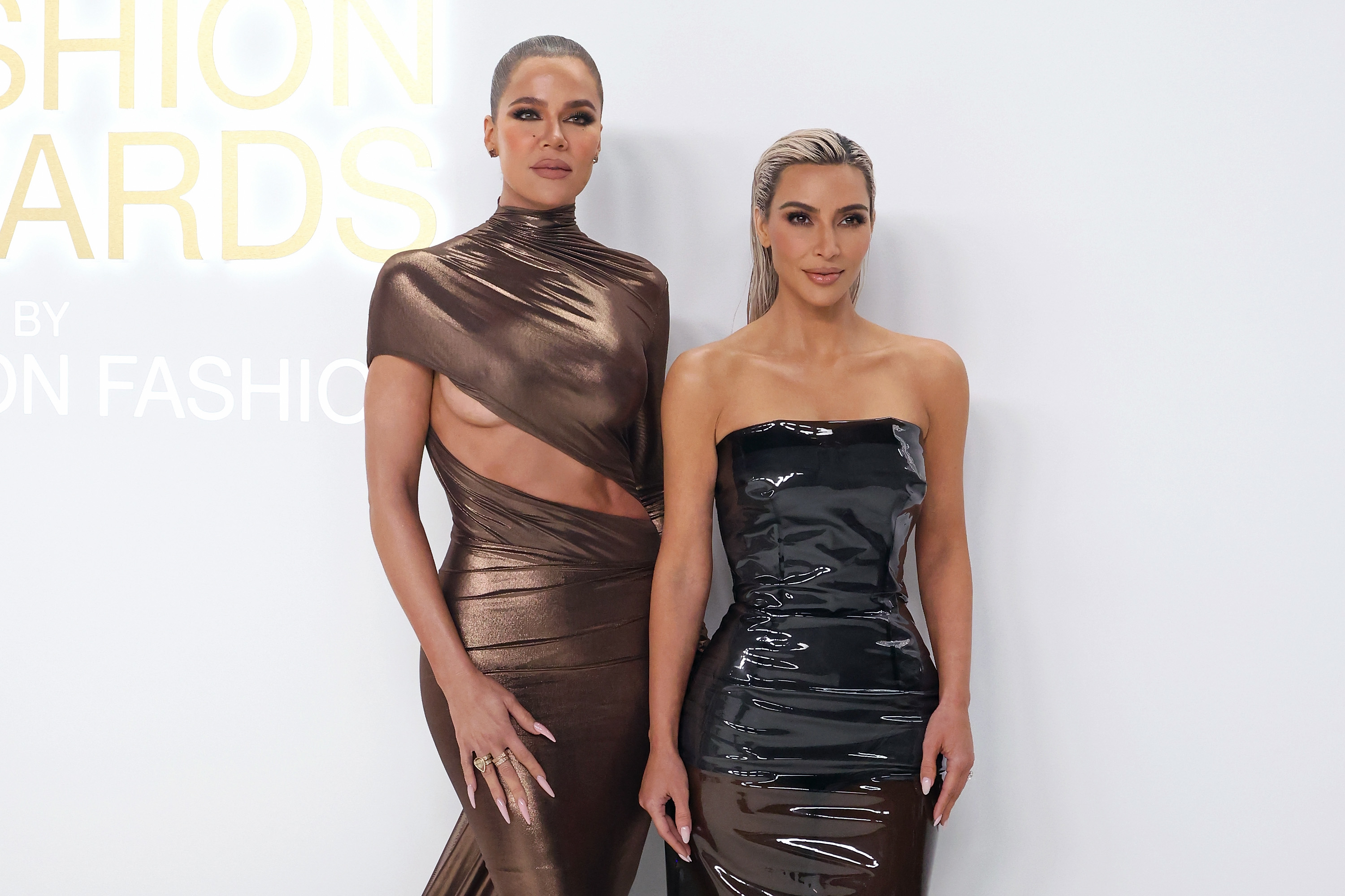 Kim and Khloé Kardashian on the red carpet