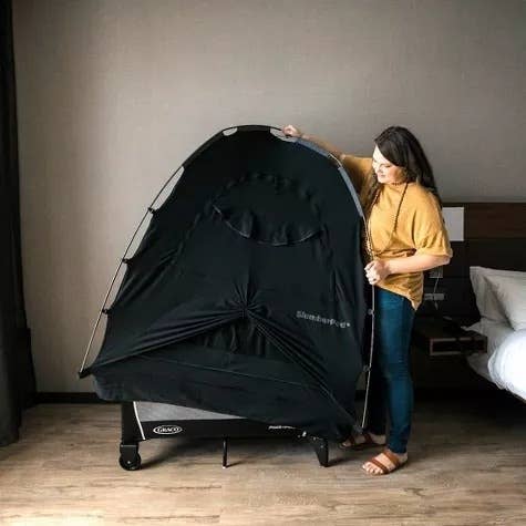 Model puts the pod over a crib